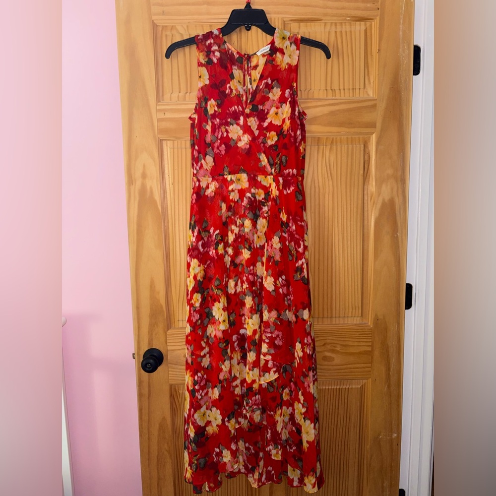 Calvin Klein Floral Sleeveless Maxi Dress